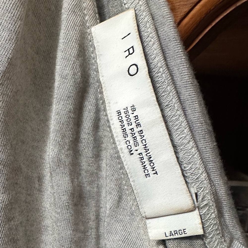 IRO Rogues Jersey One Shoulder Asymmetrical Dress in Mixed Grey Large - Picture 6 of 8